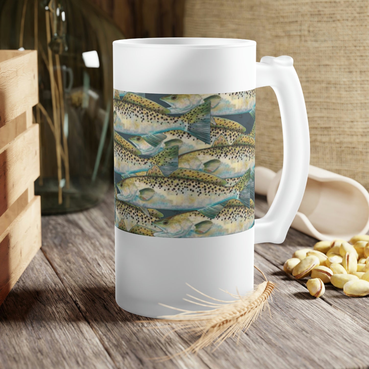 Frosted Speckled Trout Beer Mug