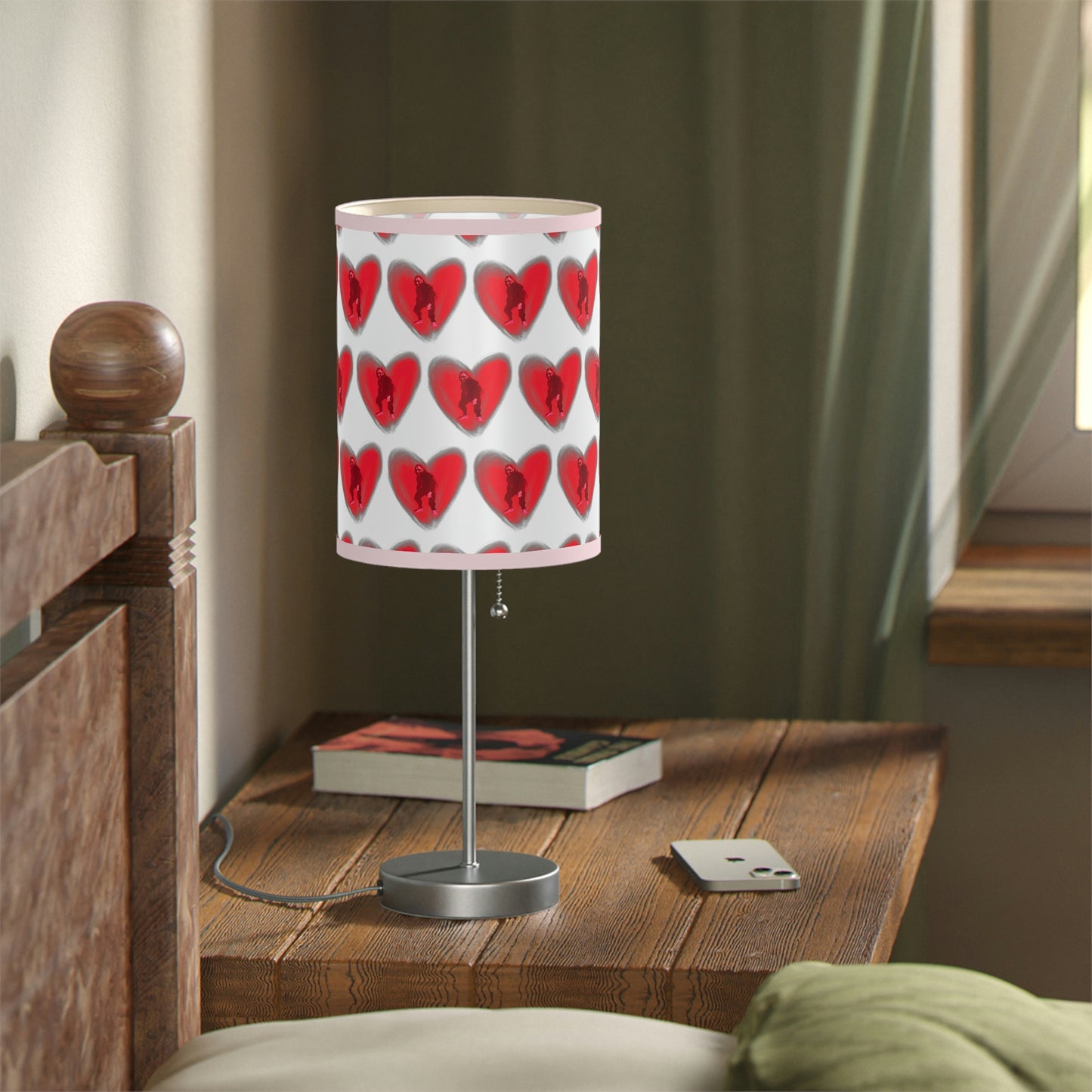 Bigfoot in My Heart Lamp on a Stand