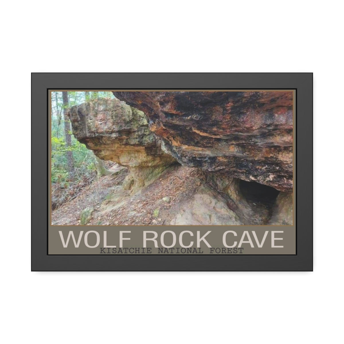 Framed Wolf Rock Cave Paper Posters