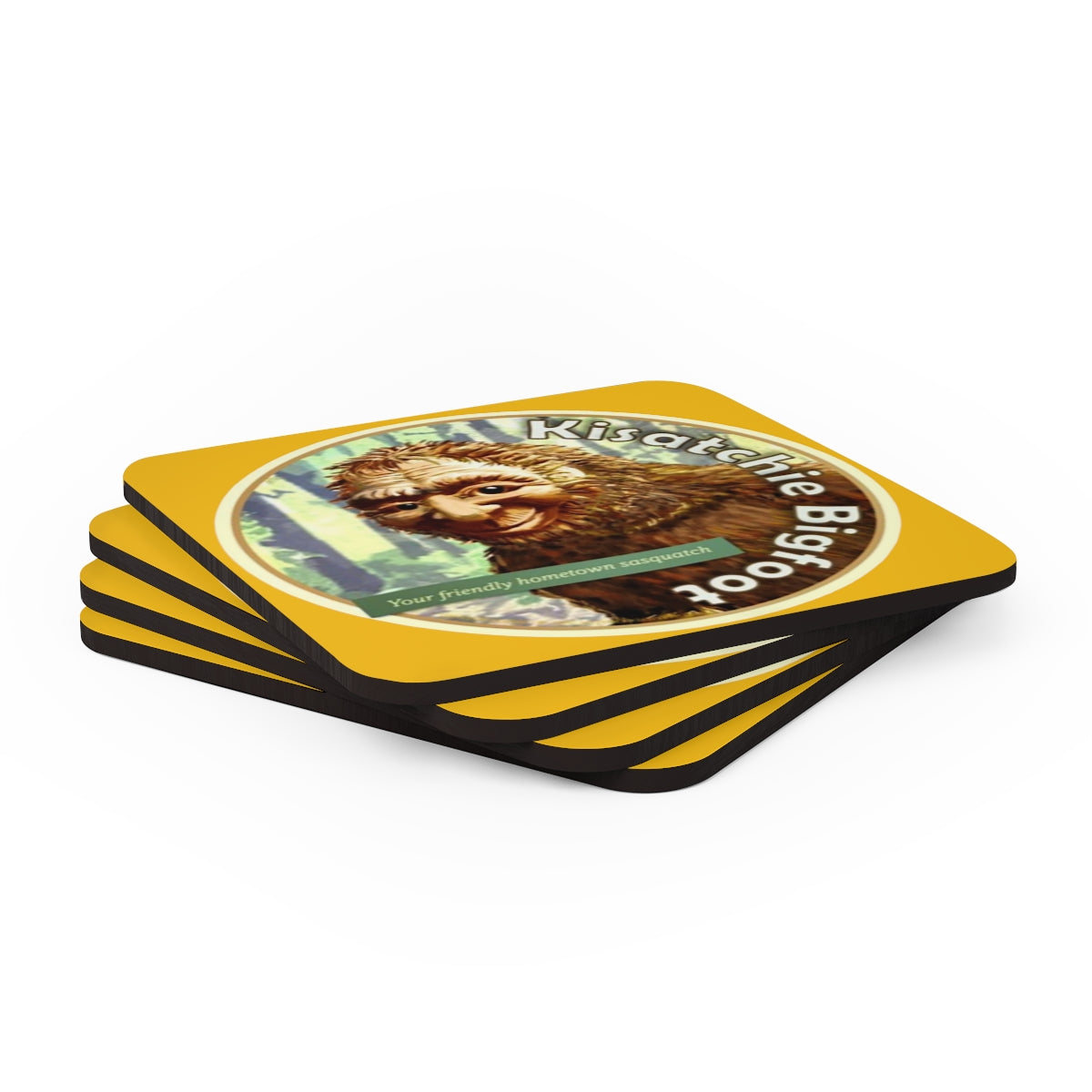 Corkwood Kisatchie Bigfoot Coaster Set