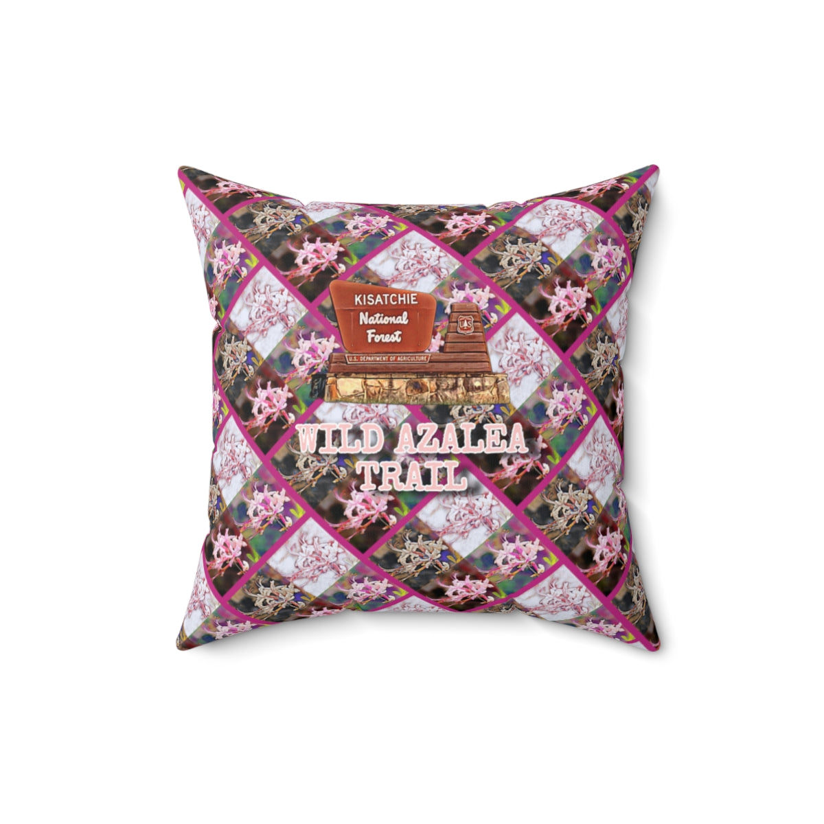 Square Wild Azalea Trail Pillow