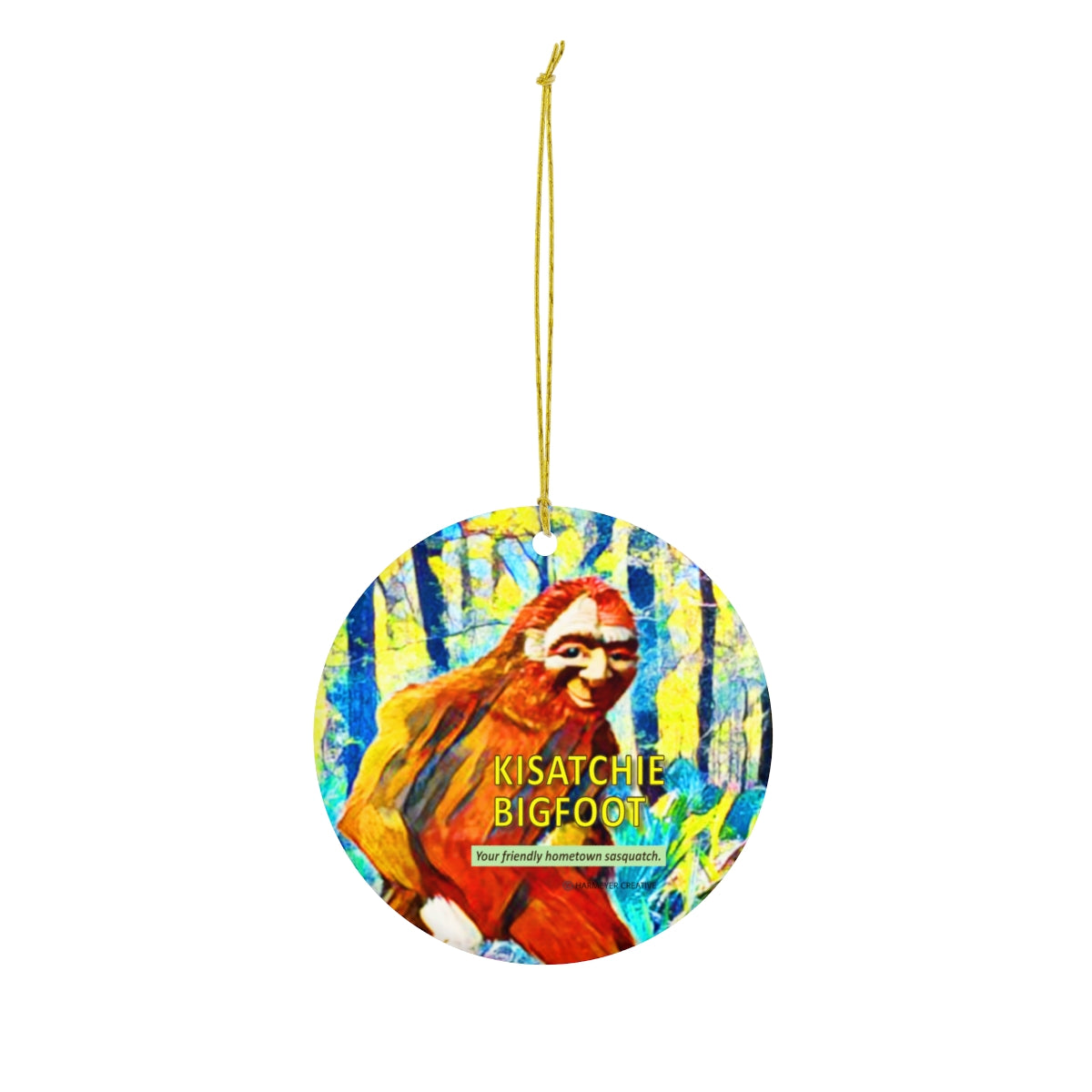 Ceramic Kisatchie Bigfoot Ornament