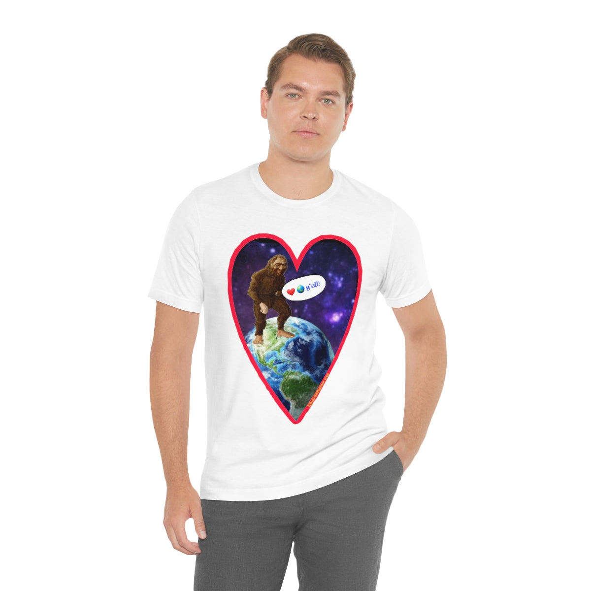 Love The Earth Y'all Bigfoot Jersey Tee