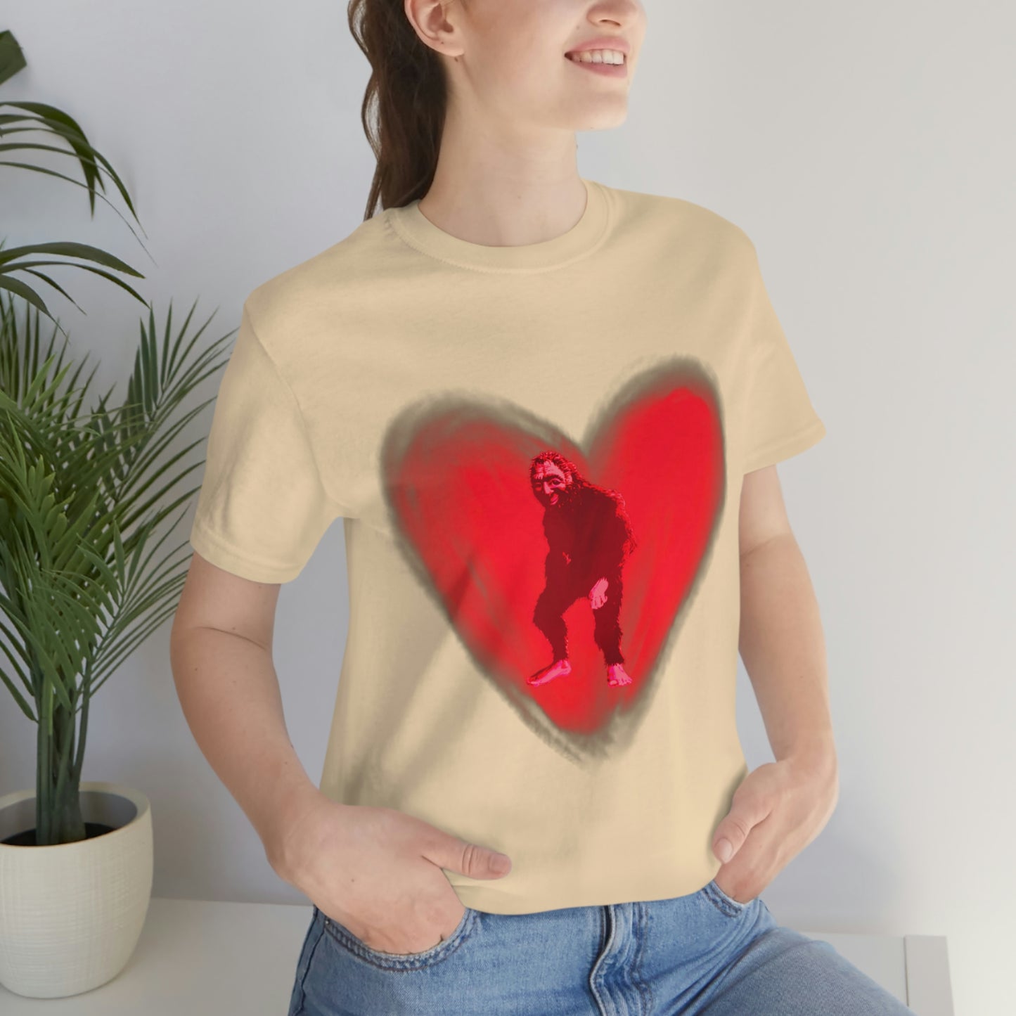 Unisex Bigfoot in My Heart Jersey Tee