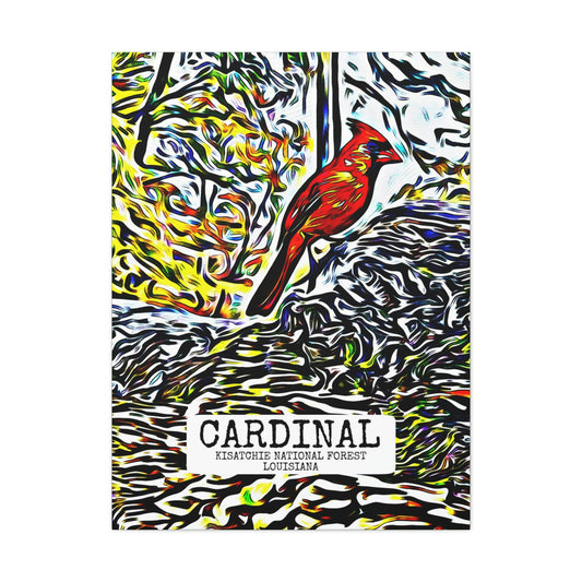 Cardinal in Kisatchie Canvas Gallery Wraps