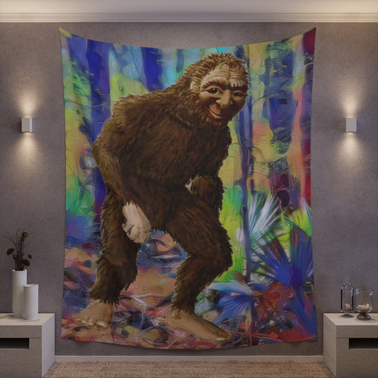 Printed Bigfoot Wall Tapestry