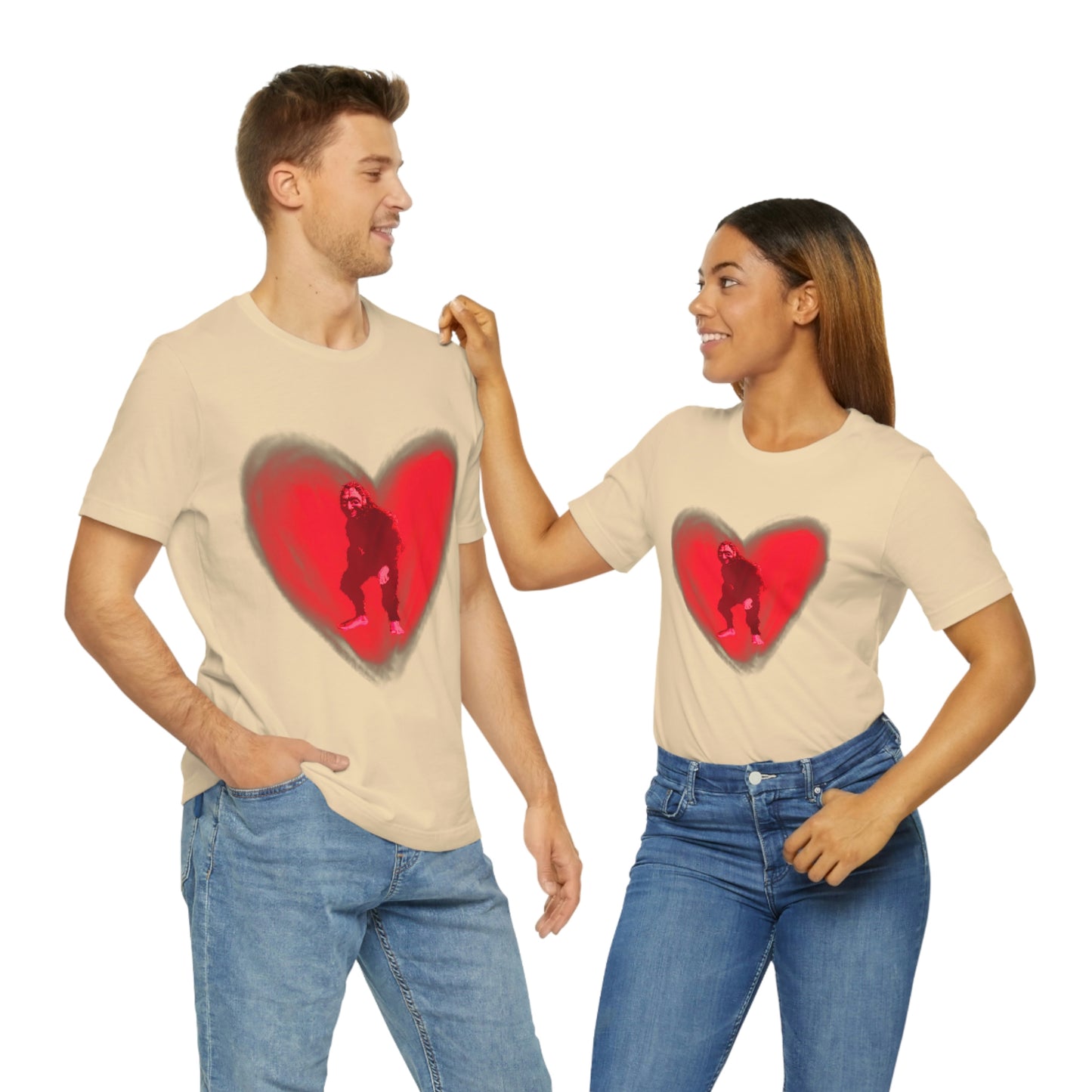 Unisex Bigfoot in My Heart Jersey Tee