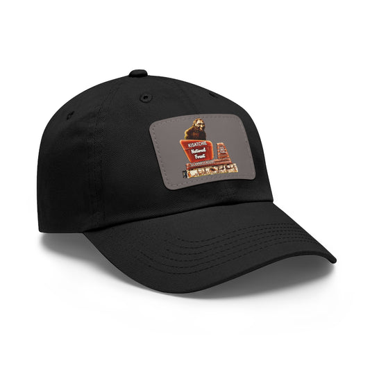 Dad Cap with Leather Kisatchie Bigfoot Patch