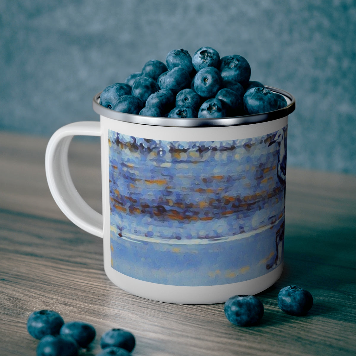 Enamel Louisiana Camping Mug