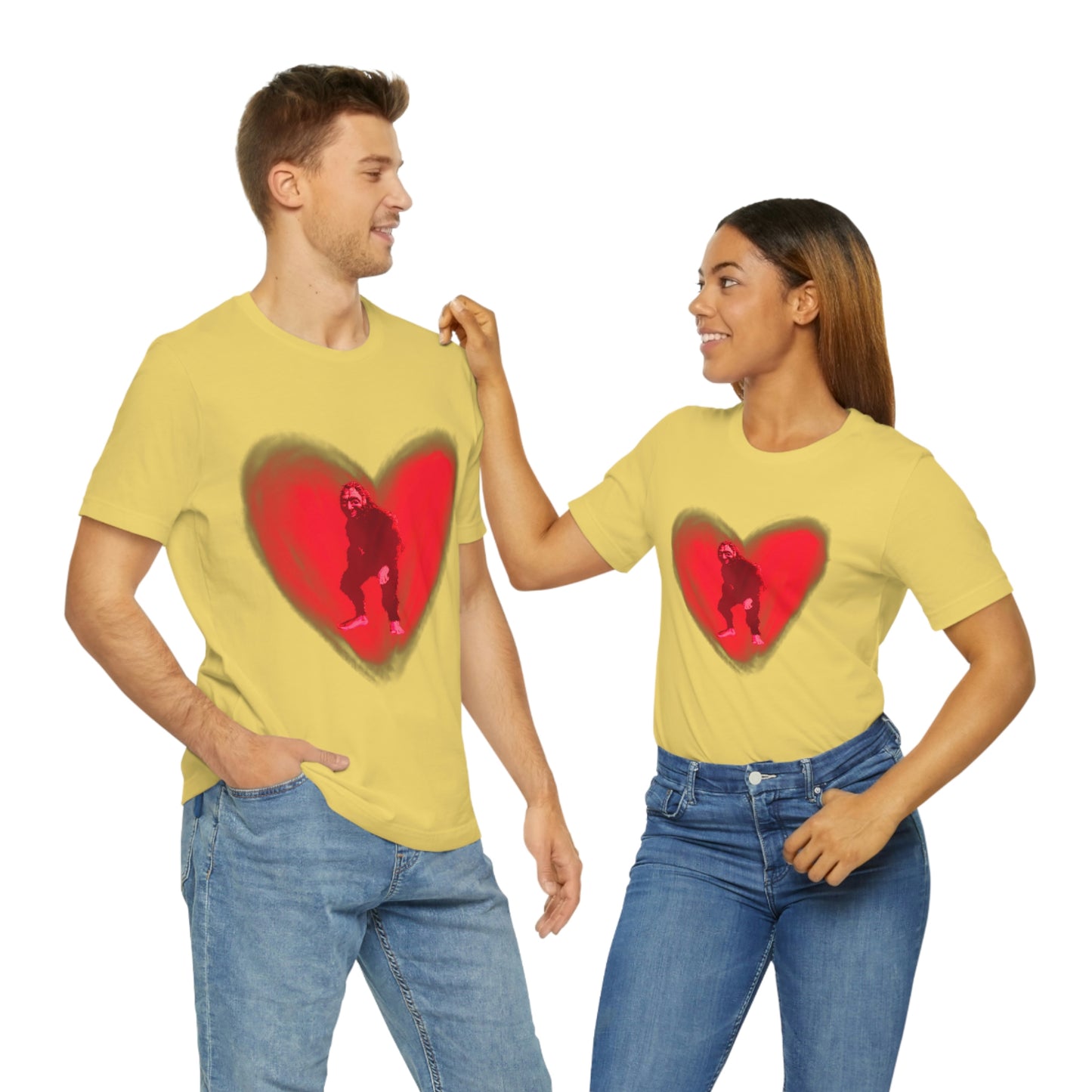 Unisex Bigfoot in My Heart Jersey Tee