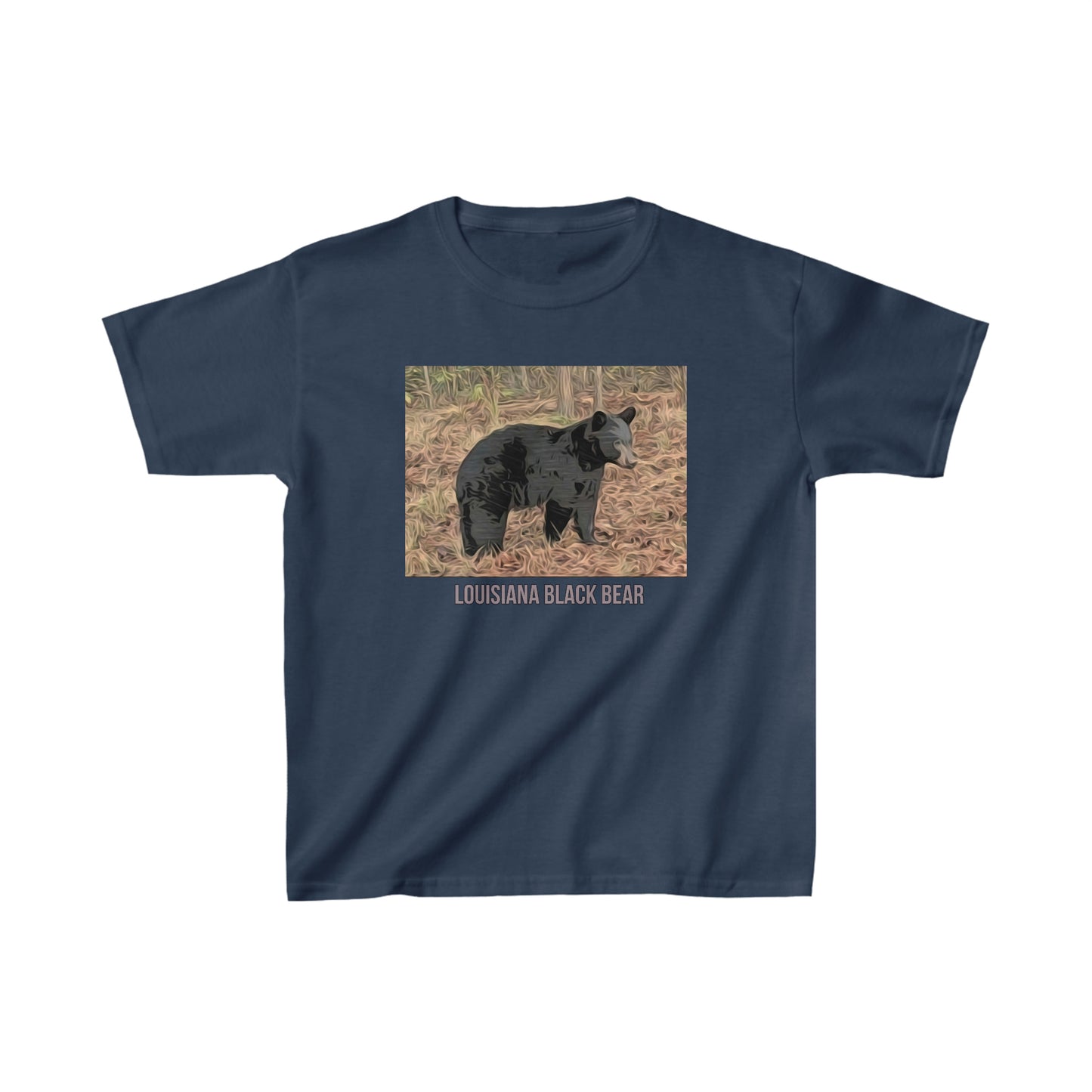 Kids Hvy Cotton Louisiana Black Bear T-Shirt