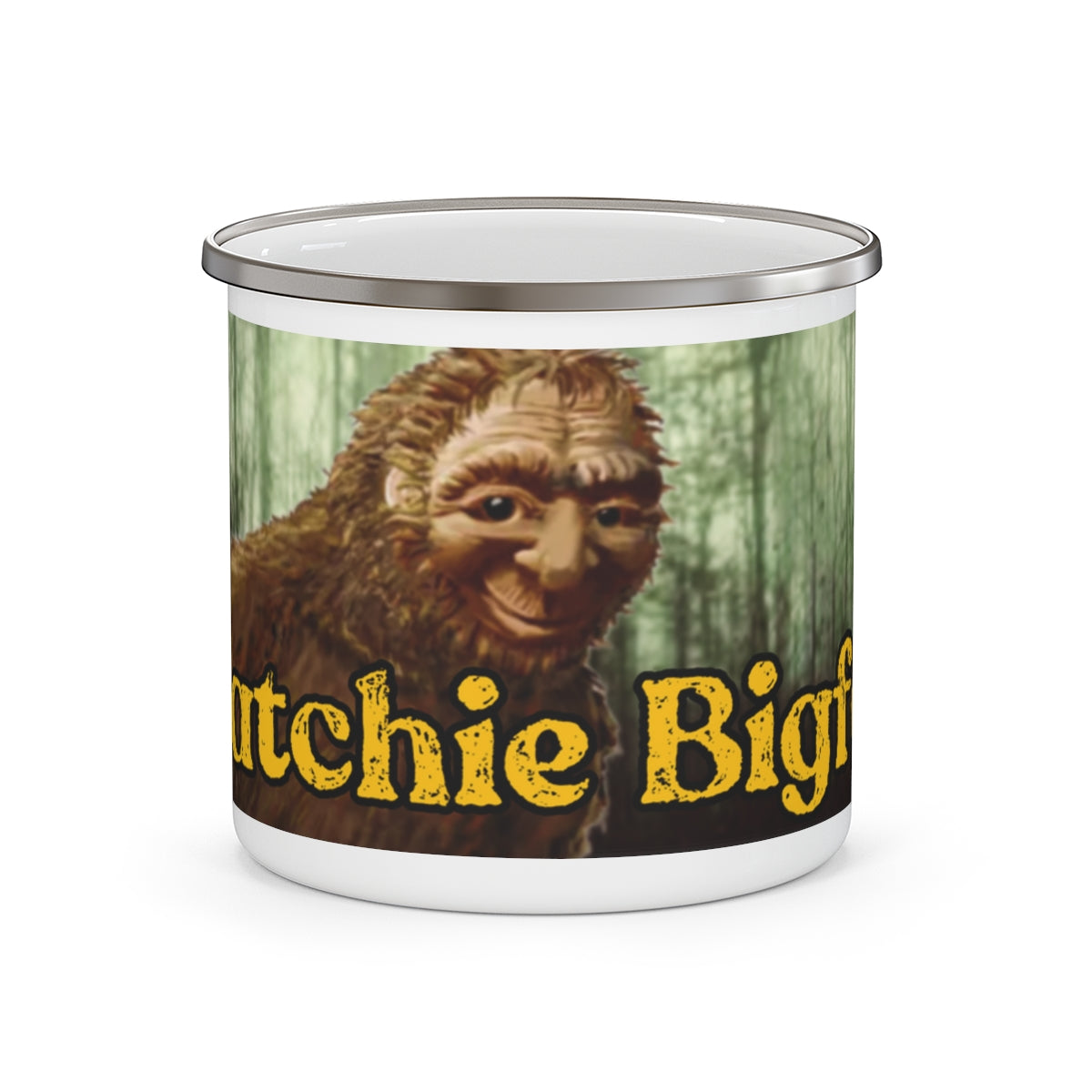 Enamel Kisatchie Bigfoot Camping Mug