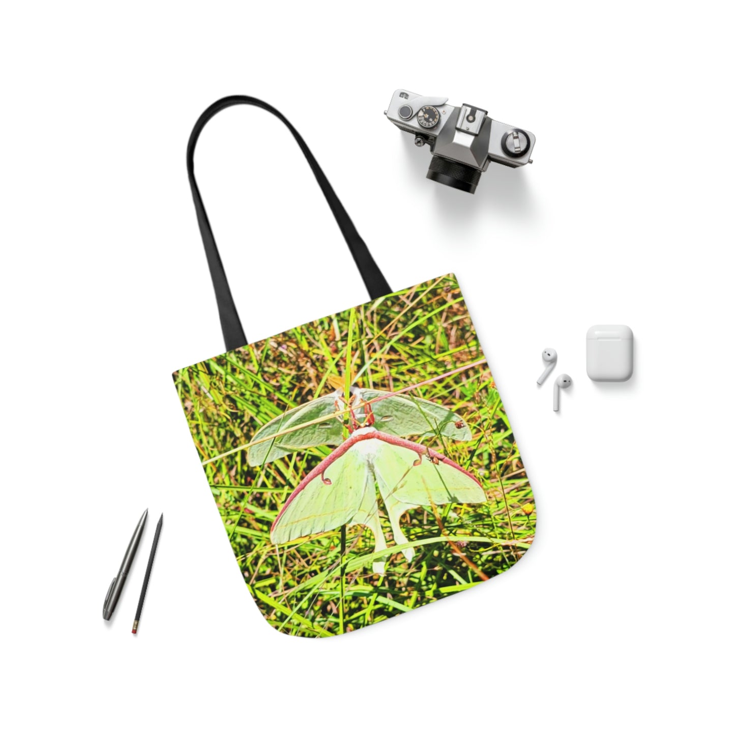 Luna Moths Polyester Canvas Tote Bag