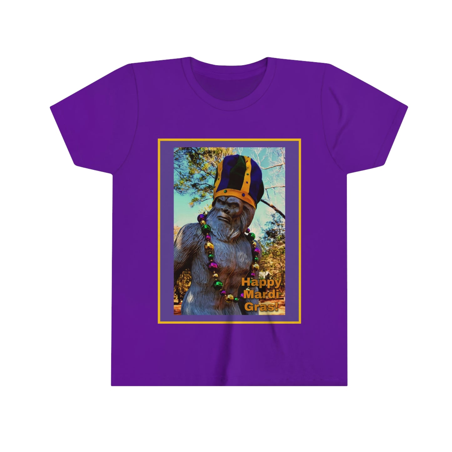 Bigfoot's Mardi Gras Kid's Tshirt