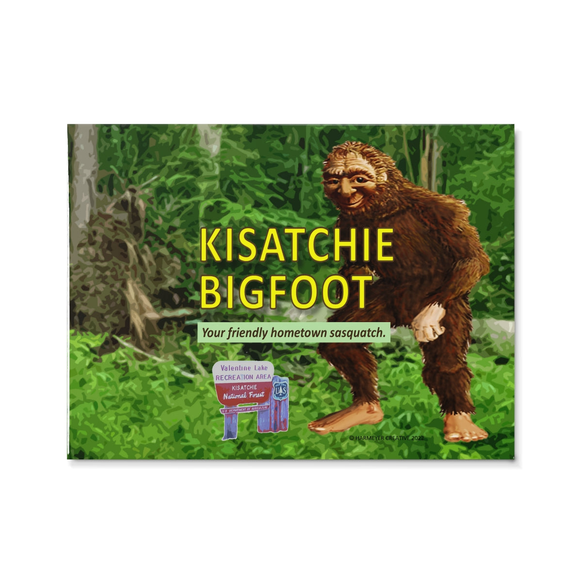 Glossy Ceramic Kisatchie Bigfoot Photo Tile