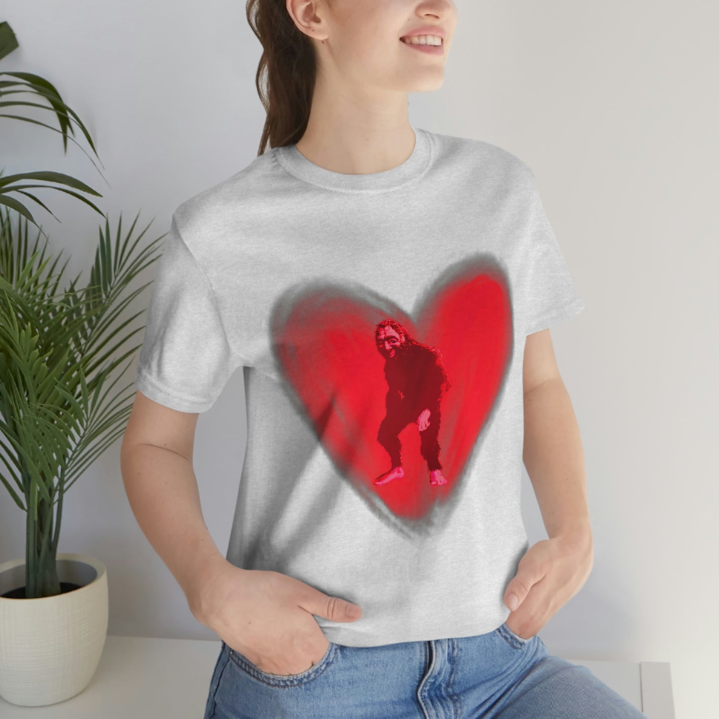 Unisex Bigfoot in My Heart Jersey Tee