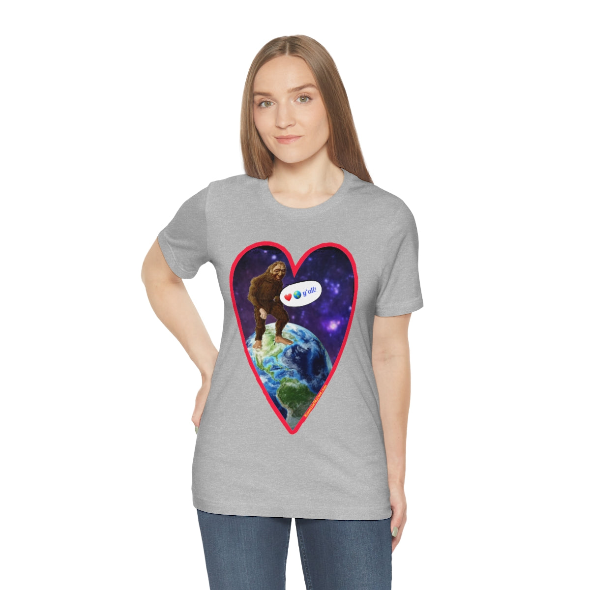 Love The Earth Y'all Bigfoot Jersey Tee