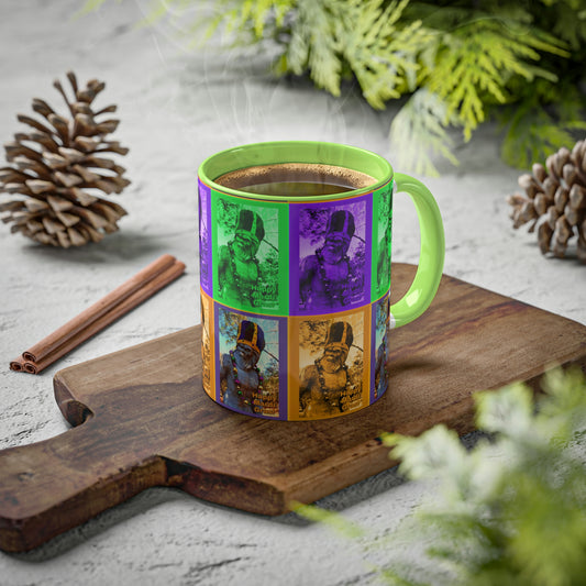 Colorful Bigfoot Mardi Gras Mugs, 11oz