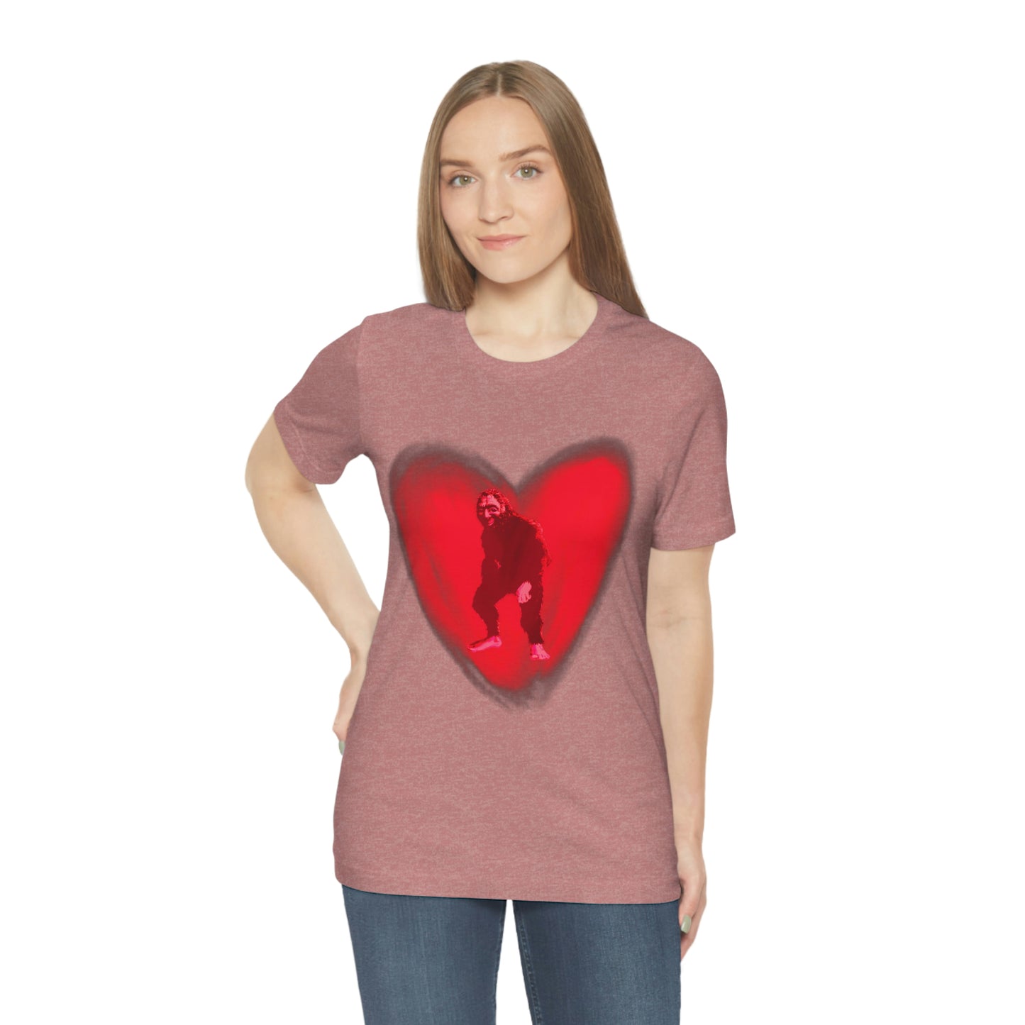 Unisex Bigfoot in My Heart Jersey Tee