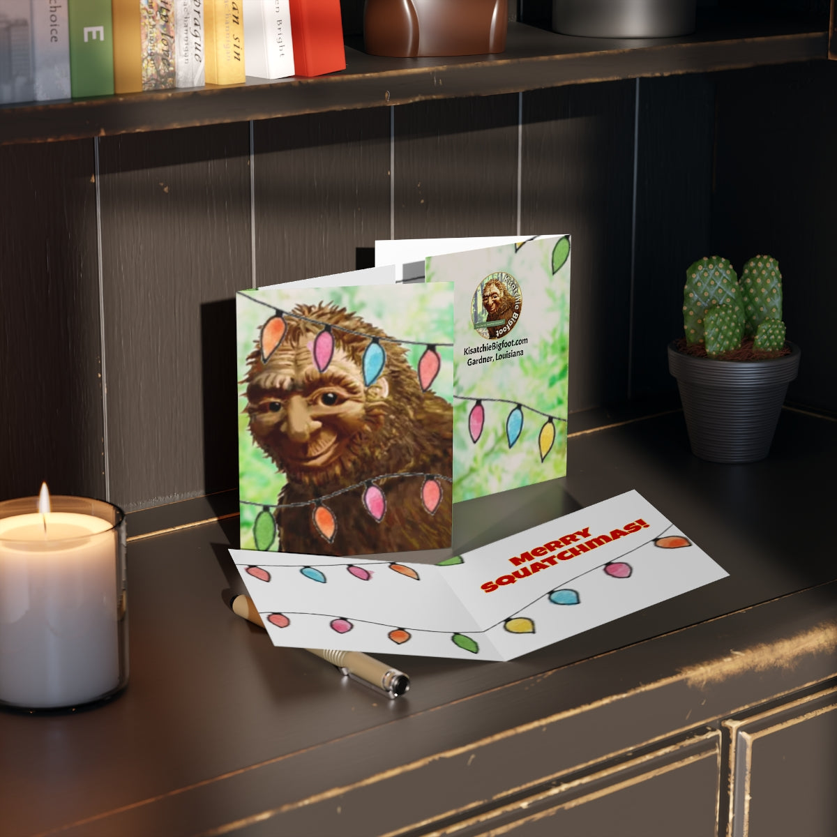 Bigfoot Christmas cards (8, 16, and 24 pcs)