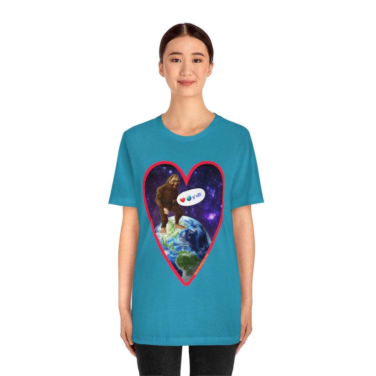 Love The Earth Y'all Bigfoot Jersey Tee