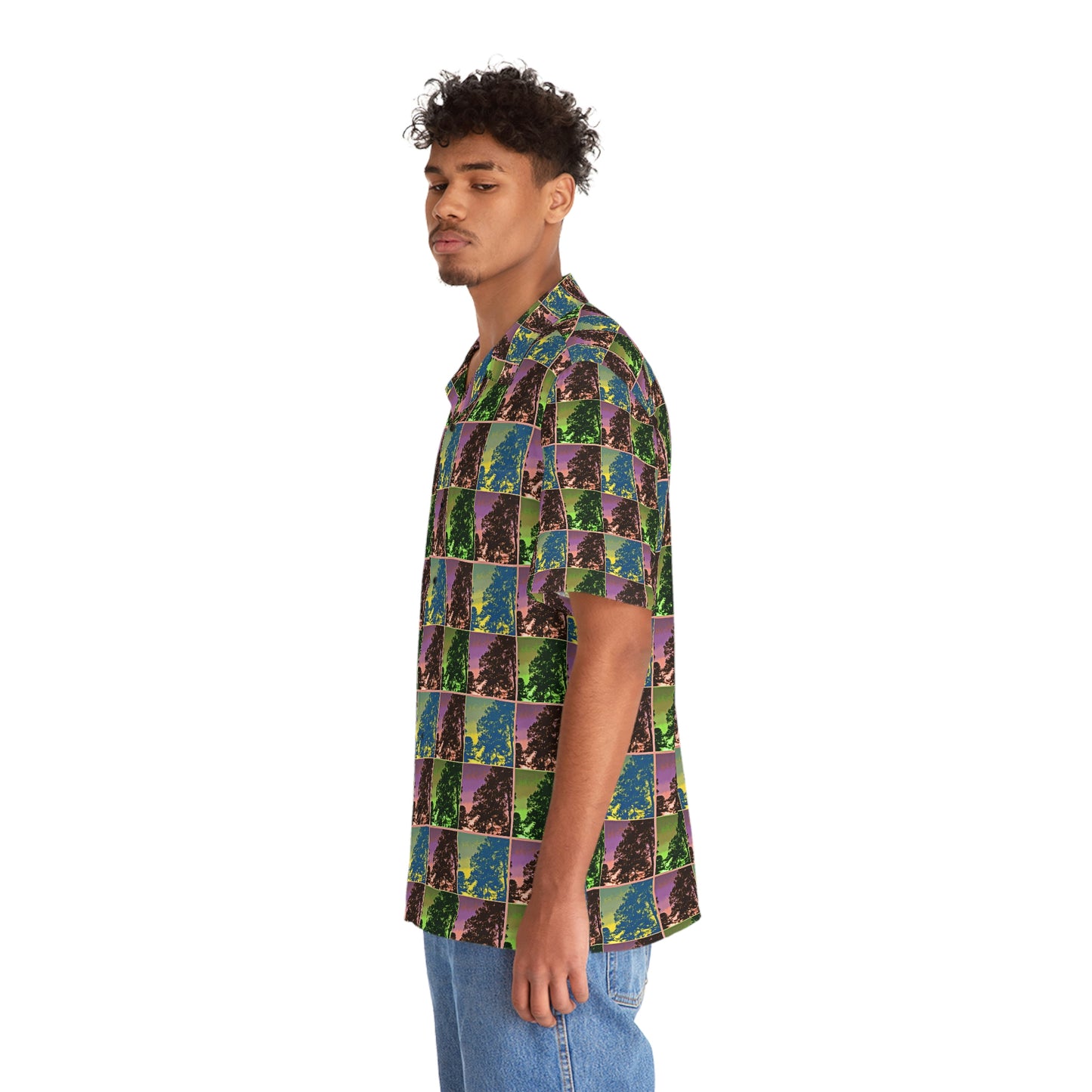 Men's Hawaiian-Style Kisatchie Pine at Dusk Shirt