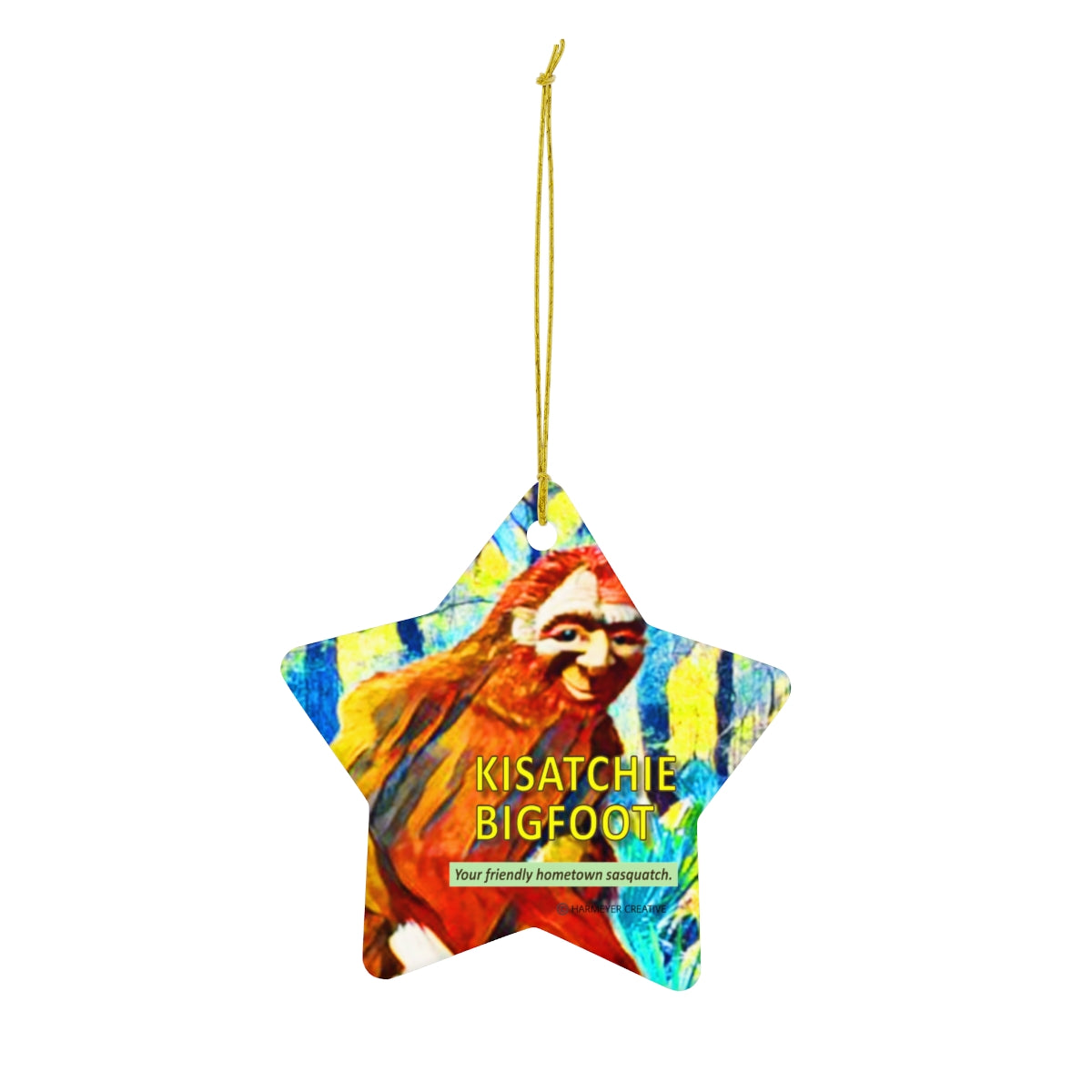 Ceramic Kisatchie Bigfoot Ornament