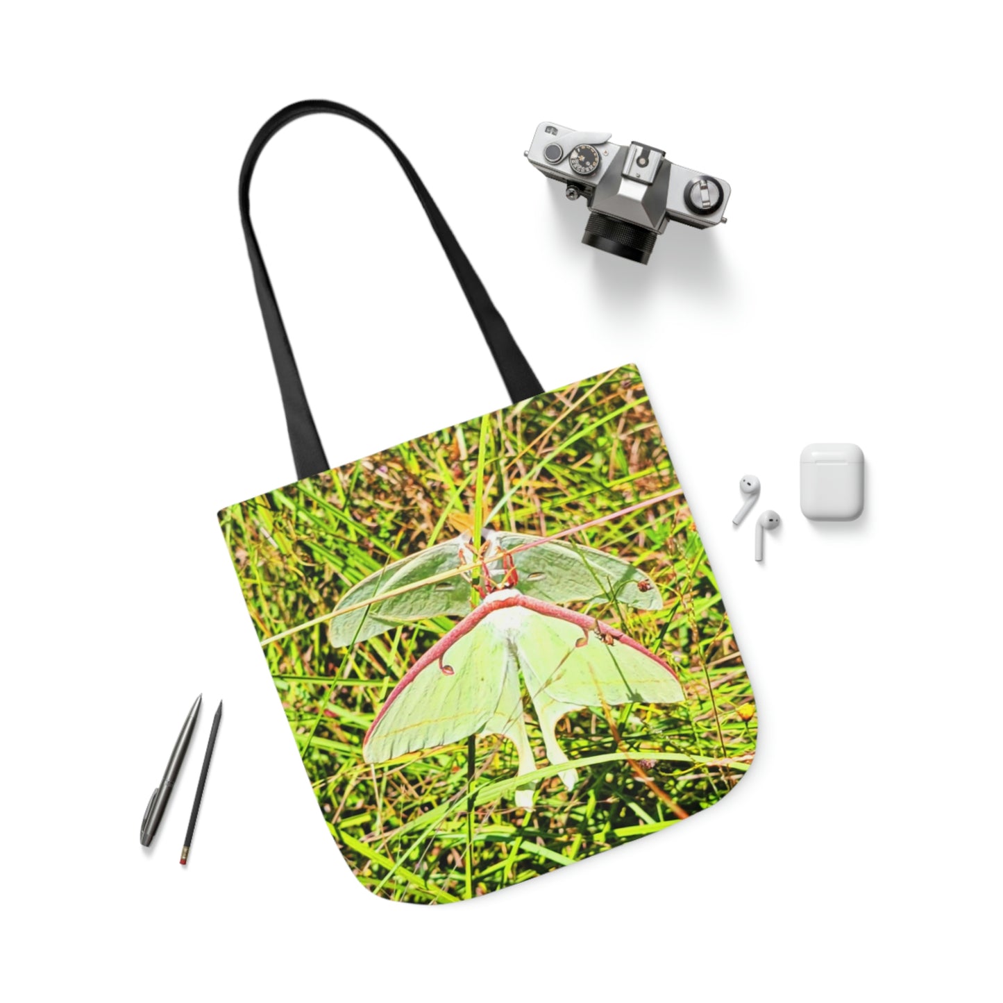 Luna Moths Polyester Canvas Tote Bag