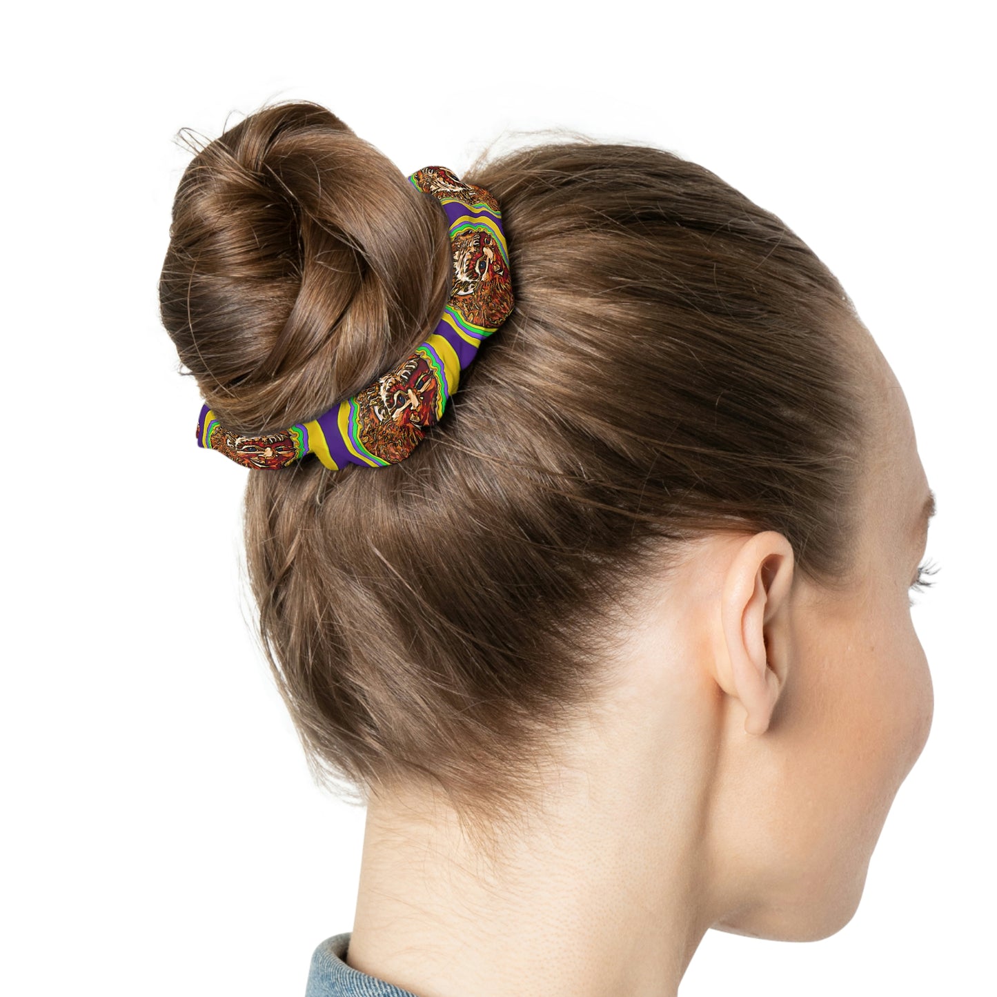 Bigfoot's Mardi Gras Scrunchie