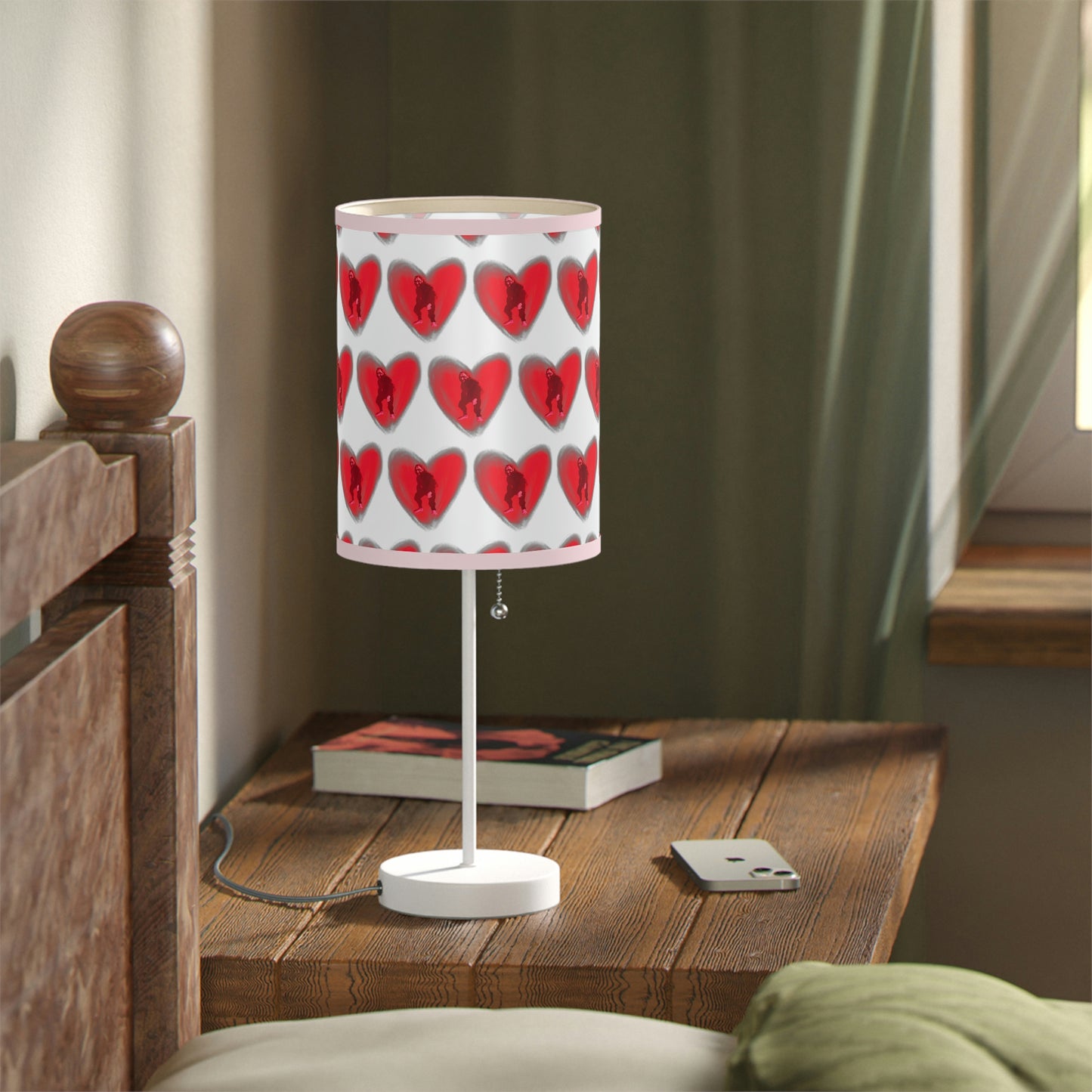 Bigfoot in My Heart Lamp on a Stand