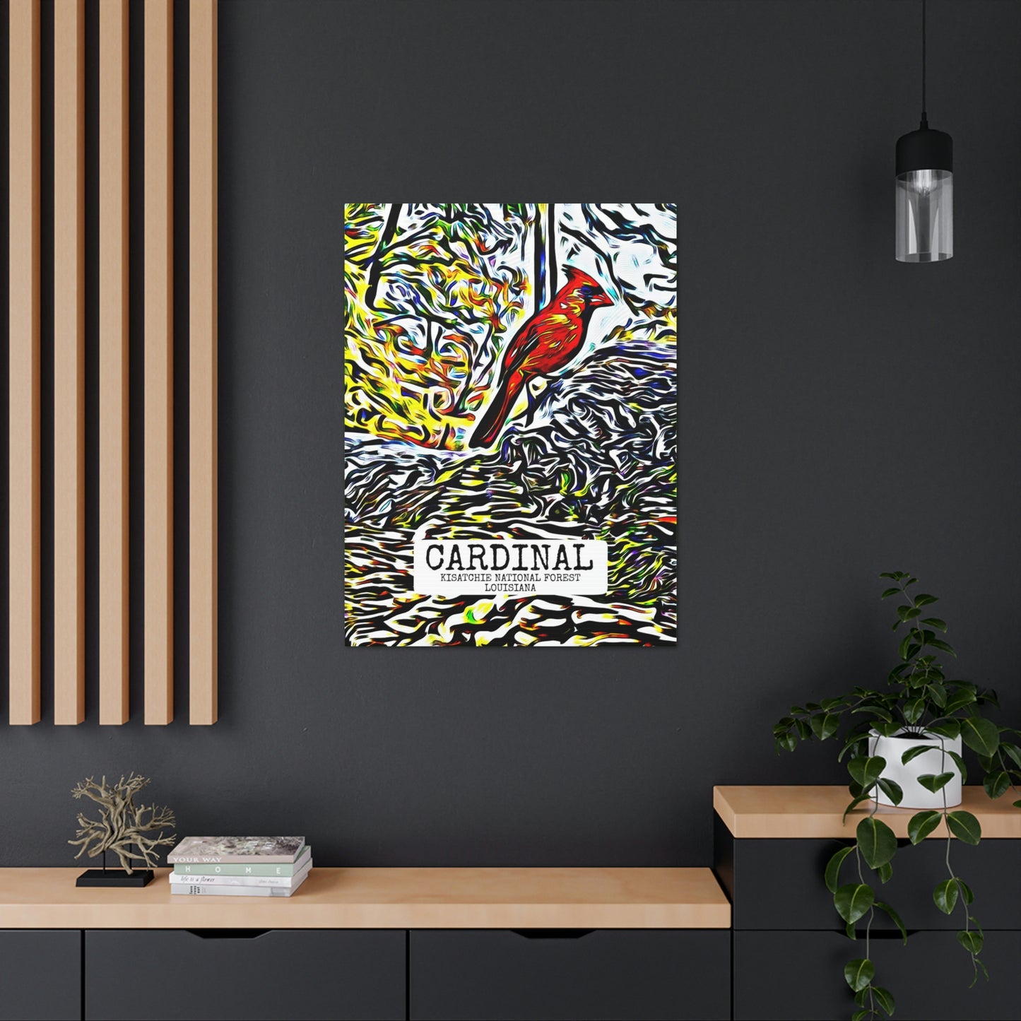 Cardinal in Kisatchie Canvas Gallery Wraps