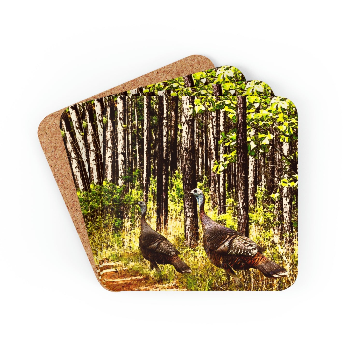 Kisatchie Turkey Hens Coaster Set