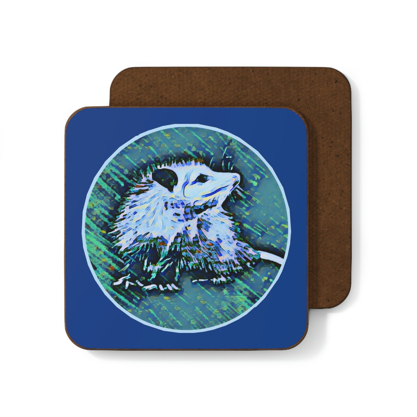 Opossum Hardboard Coaster