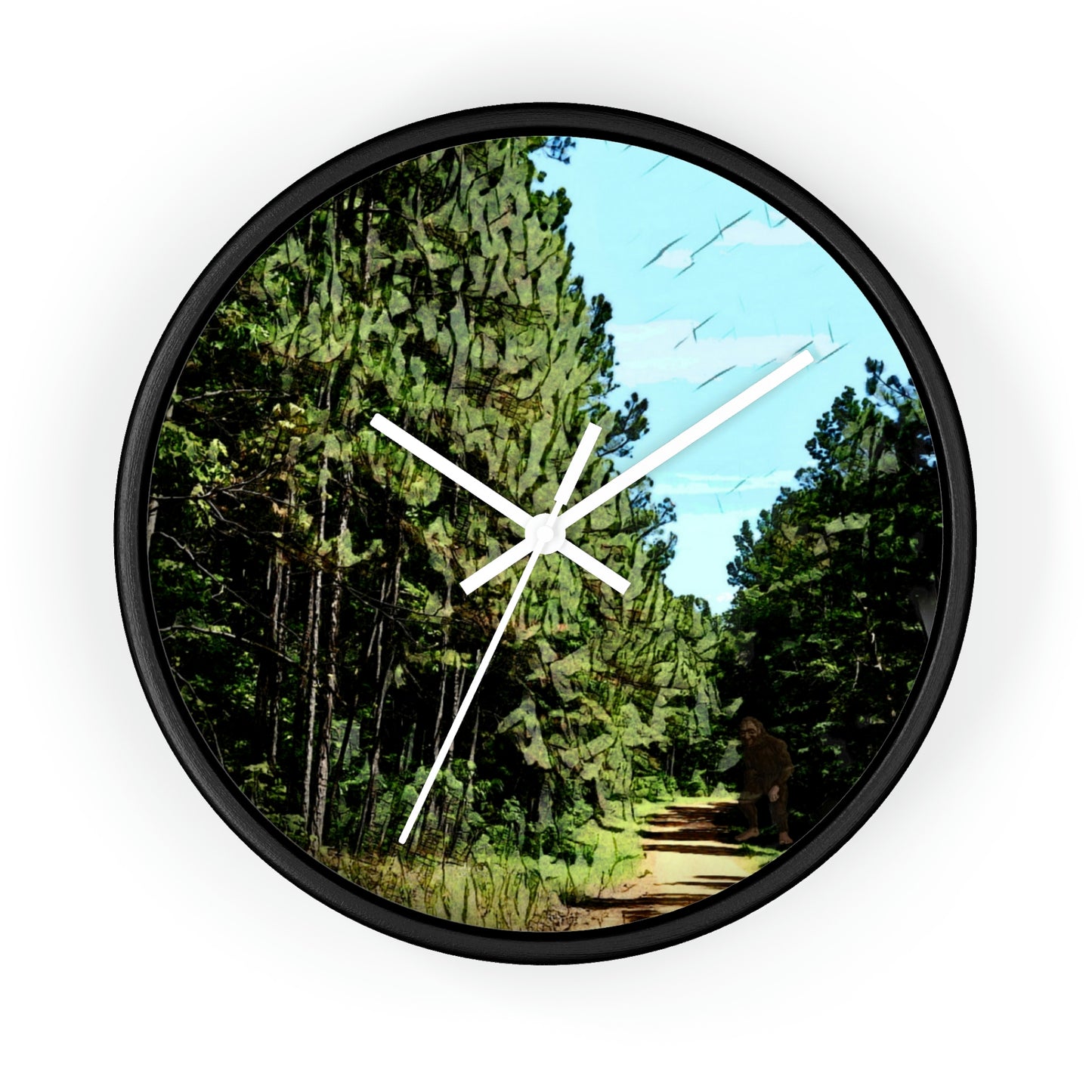 Kisatchie Bigfoot in Shadow Wall Clocks