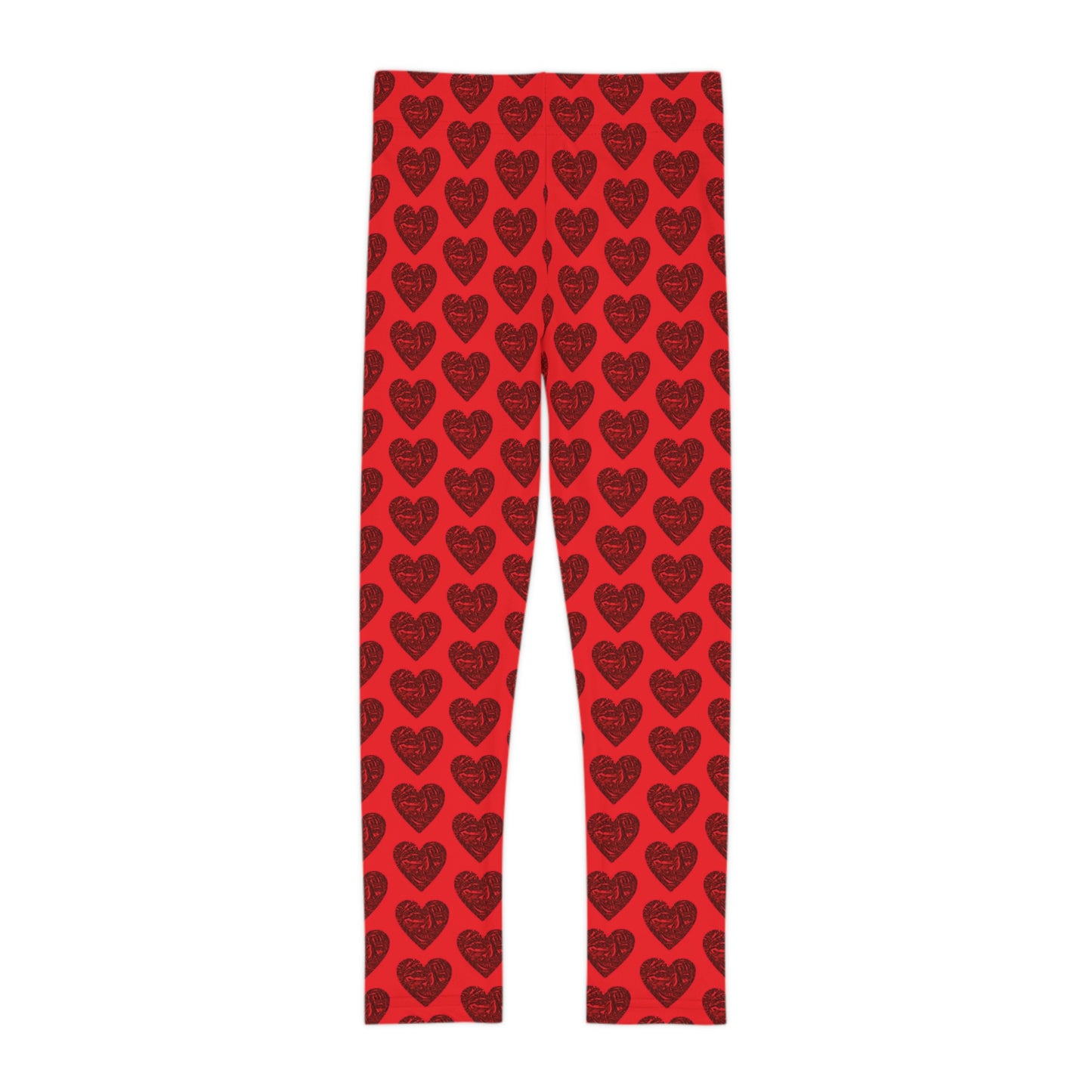 Bigfoot's (Red) Val Day Kids Leggings