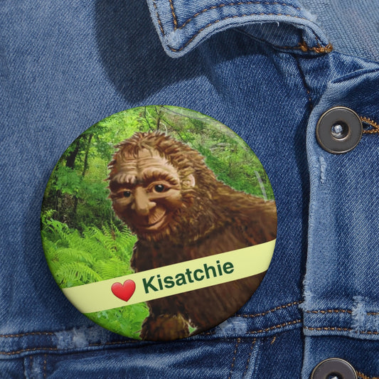 Kisatchie Bigfoot Pin Buttons