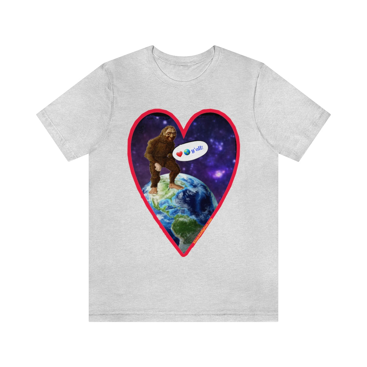 Love The Earth Y'all Bigfoot Jersey Tee