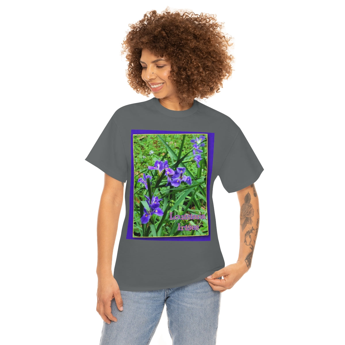 Unisex Louisiana Irises Heavy Cotton Tee