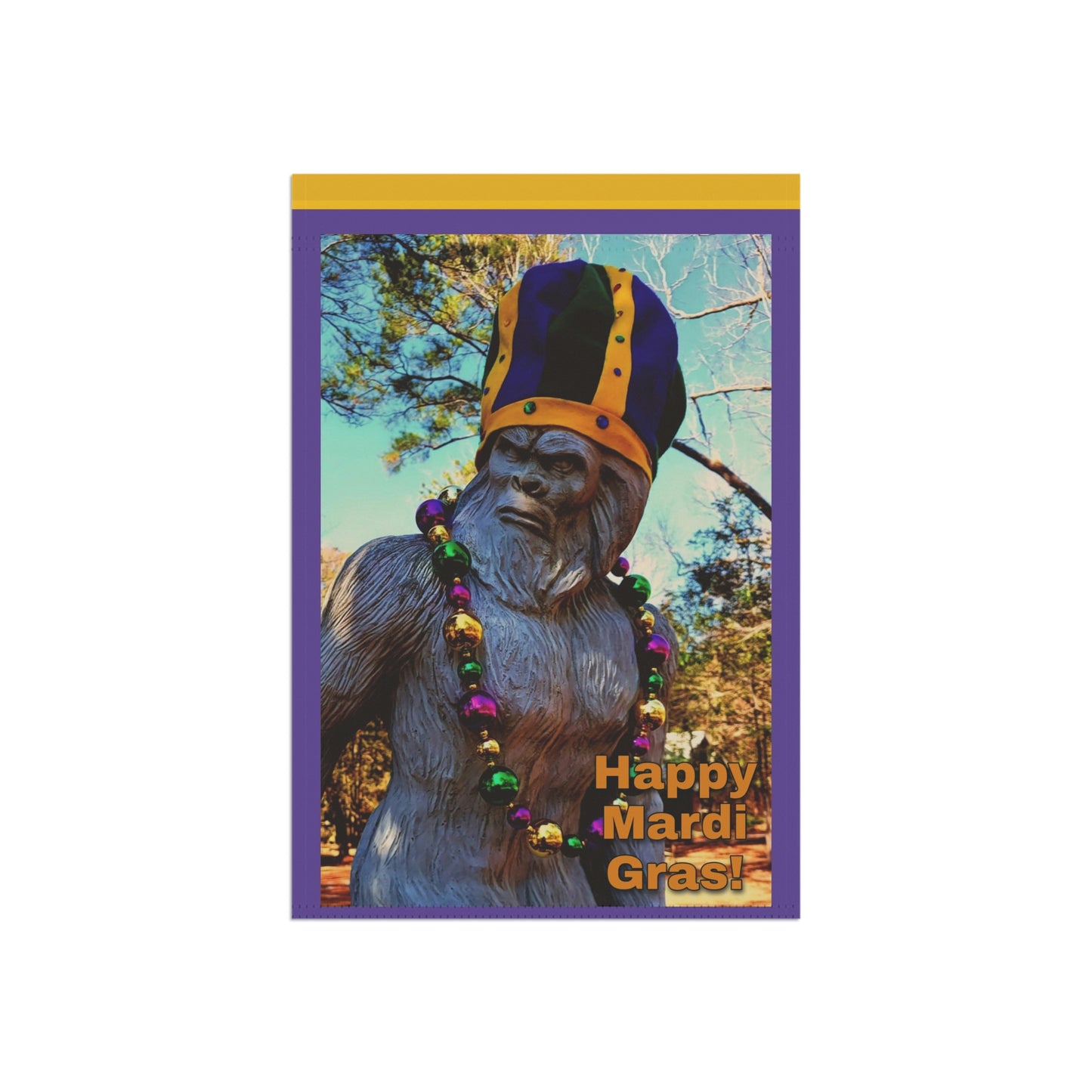 Mardi Gras Bigfoot Garden & House Banner