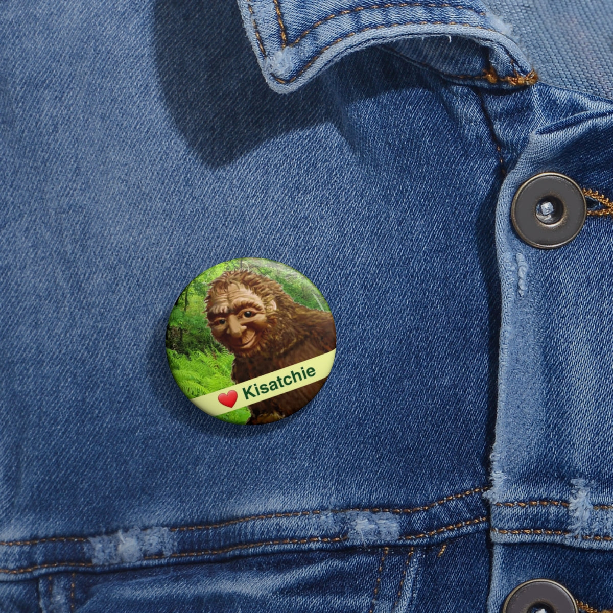 Kisatchie Bigfoot Pin Buttons