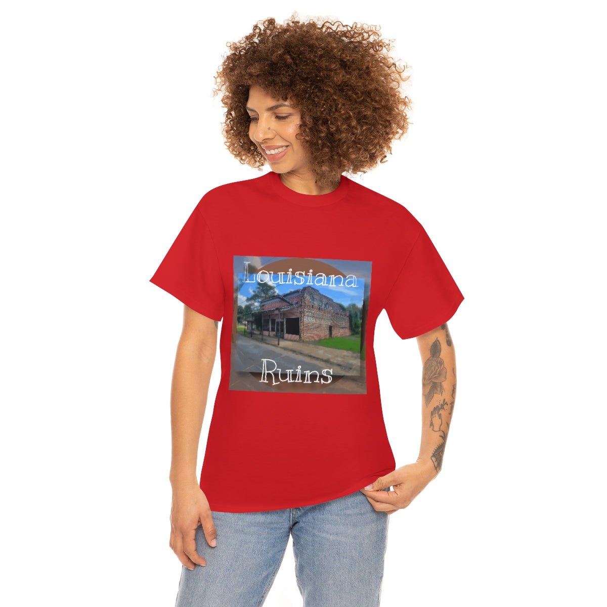 Unisex Louisiana Ruins Heavy Cotton Tee