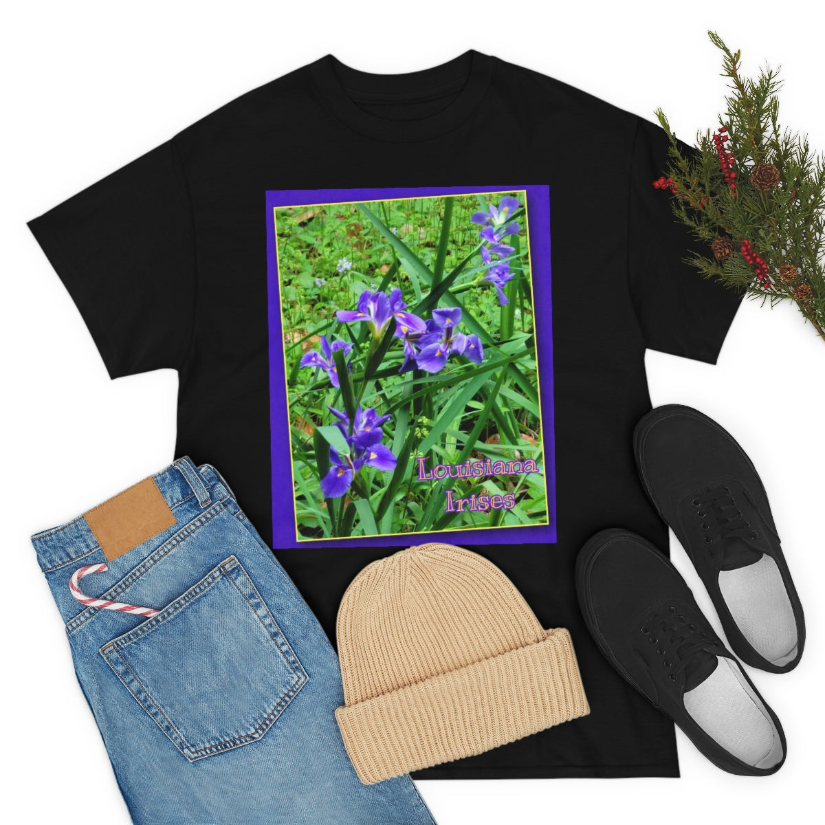 Unisex Louisiana Irises Heavy Cotton Tee