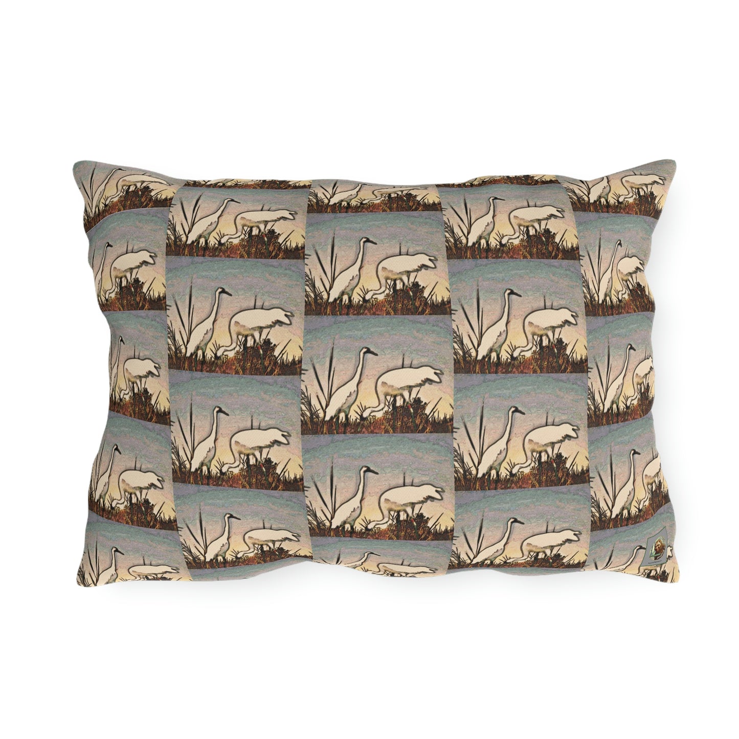 Whooping Cranes Outdoor Pillow