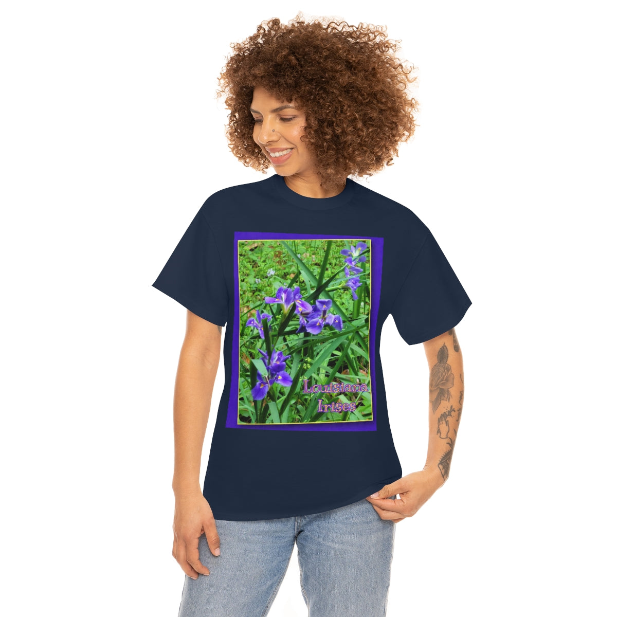 Unisex Louisiana Irises Heavy Cotton Tee