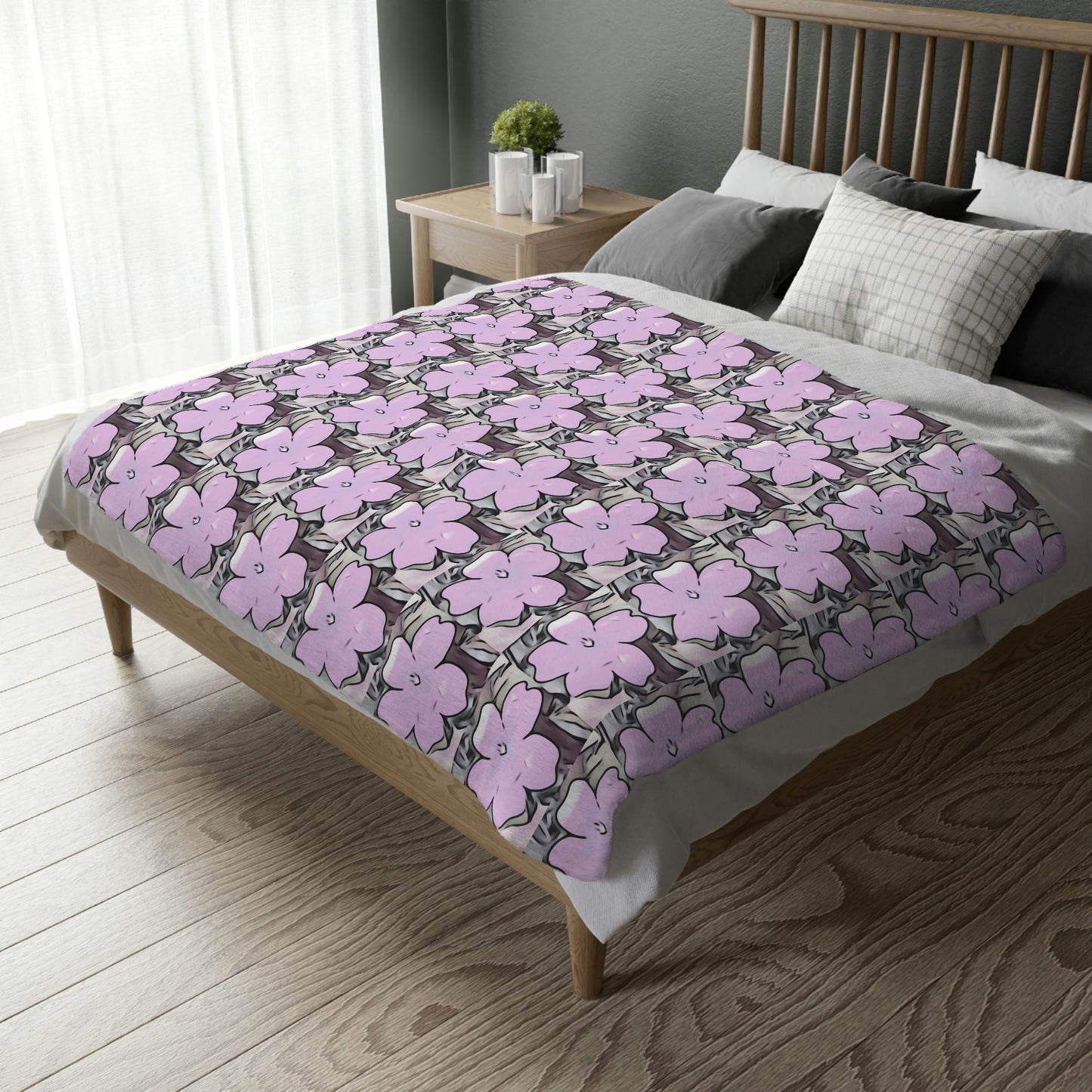 Wildflowers Velveteen Blanket (2-sided print)