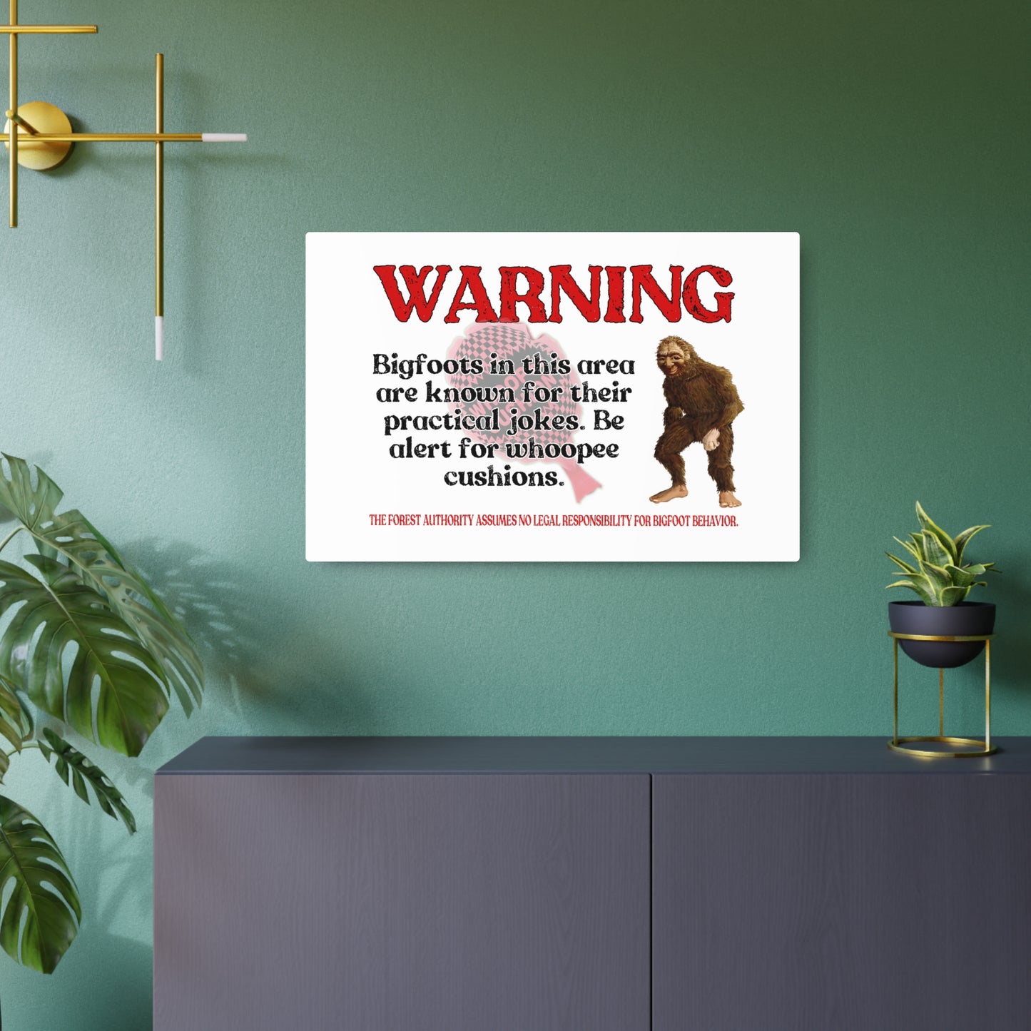 Bigfoot Metal Art Sign