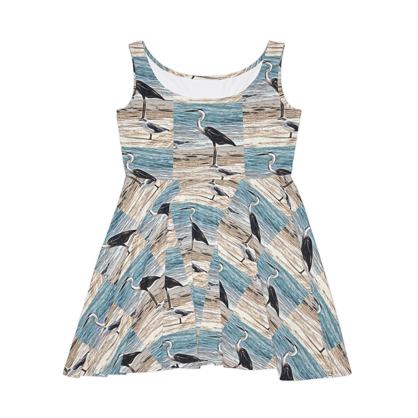 Great Blue Heron Skater Dress