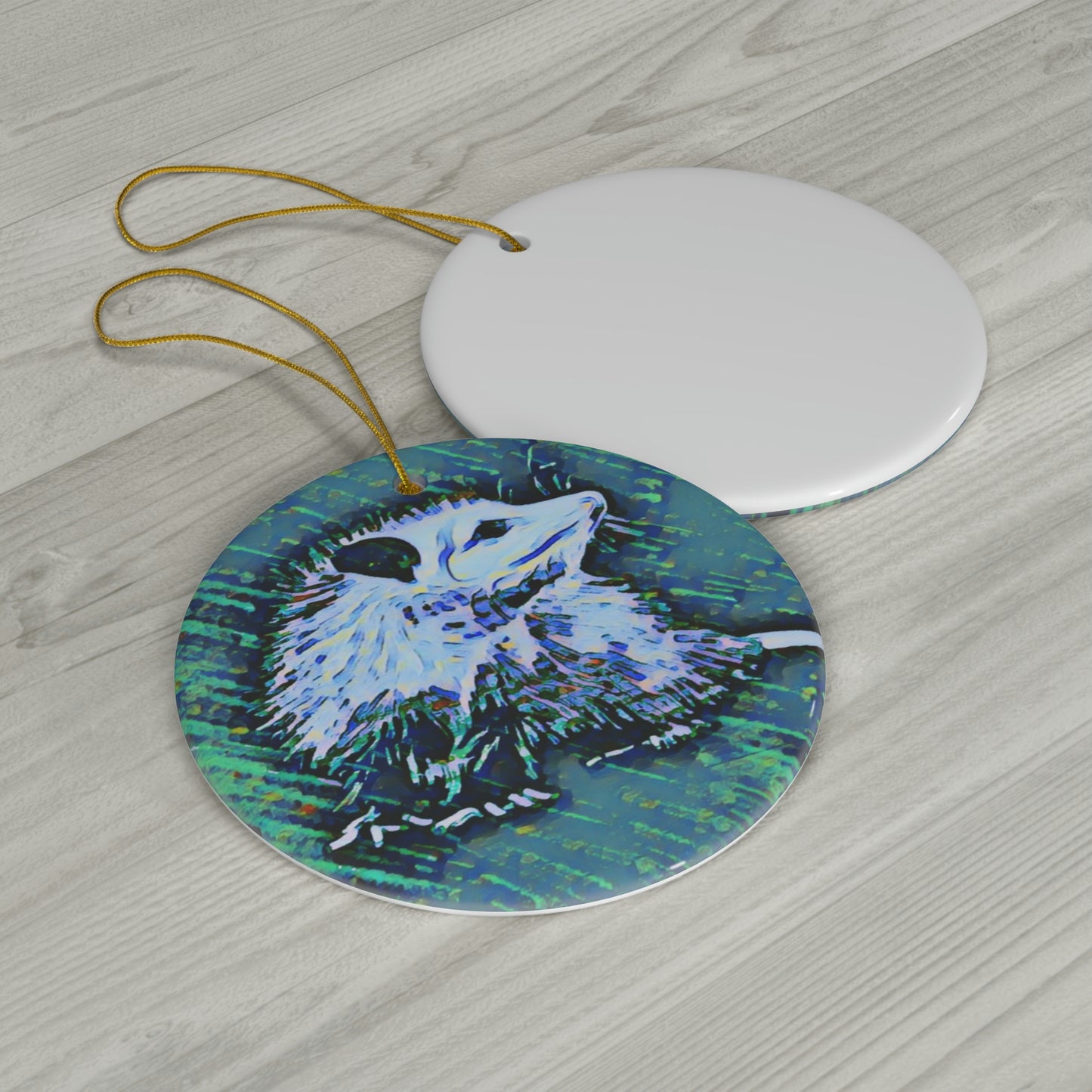 Porcelain Opossum Ornament