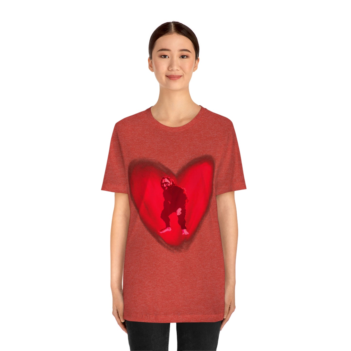 Unisex Bigfoot in My Heart Jersey Tee