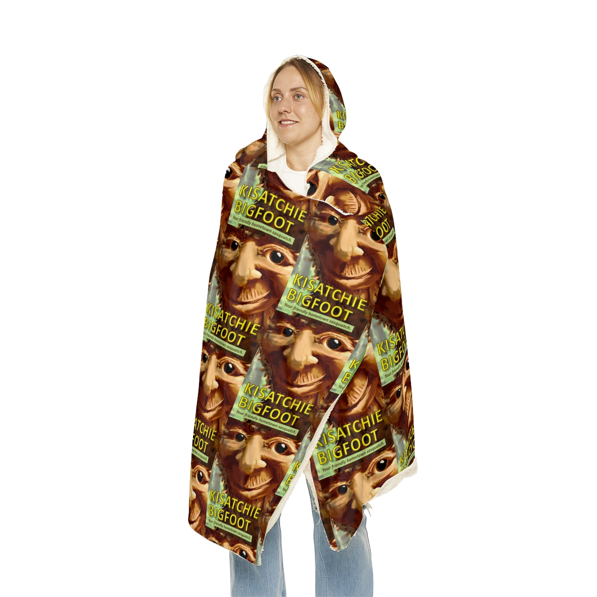 Hooded Kisatchie Bigfoot Snuggle Blanket